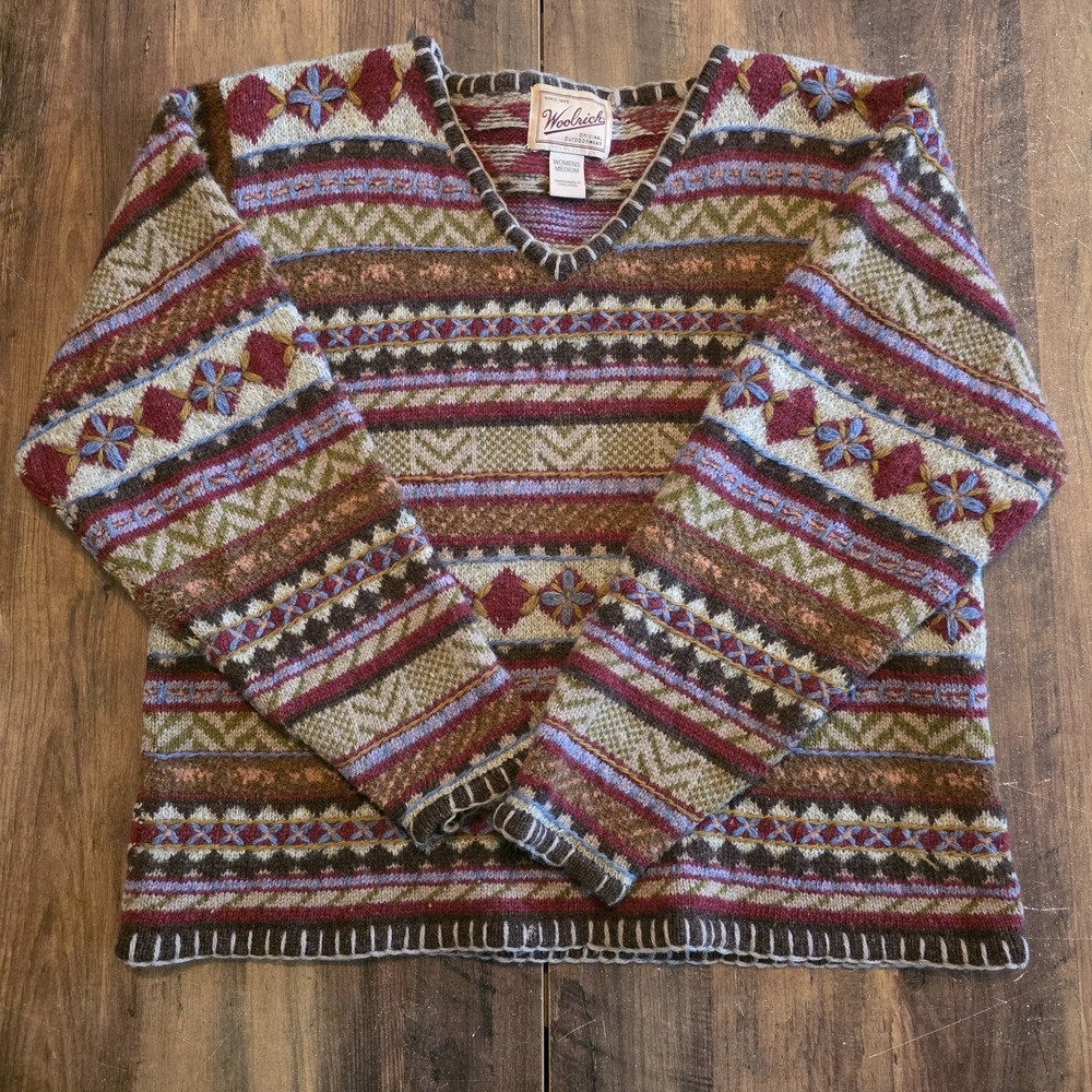 Woolrich Multicolor V-Neck Sweater